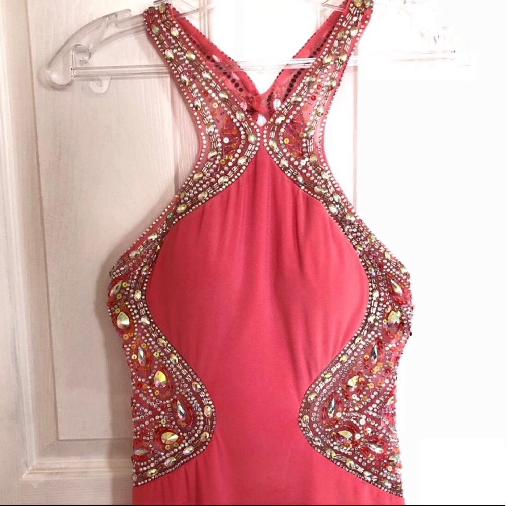 pink Clarisse prom dress